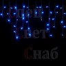 Новогодняя гирлянда "Бахрома" Синяя 3х0,6м Мерцающая Нить силикон