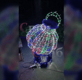 Световая фигура Елочный шар "Шапито" на подставке высота 1.5м